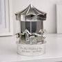 Personalised Money Box Silver Carousel Christening Gift For Children, thumbnail 8 of 8