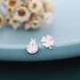 Sterling Silver Four Leaf Clover And Ladybird Stud Earrings, thumbnail 6 of 12