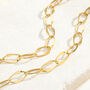 Large Hammered Link Chain Necklace, thumbnail 2 of 5