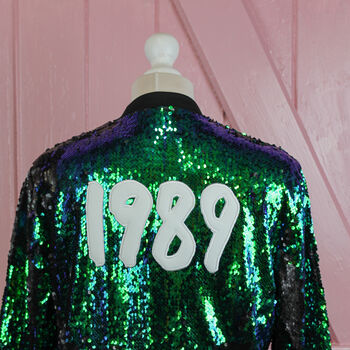 1989 Green Sparkly Sequin Jacket, 2 of 6