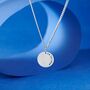 Silver Engraved Round Disc Pendant For Men And Women, thumbnail 1 of 8