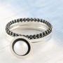 Pearl Stacking Ring Set. Oxidised Sterling Silver, thumbnail 3 of 8