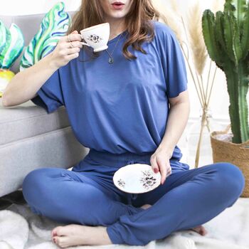 Soft Bamboo Women's Loungewear With Hand Embroidery, 3 of 7