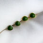 Sterling Silver Green Oval Stud Earrings, thumbnail 4 of 6