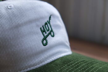 Hoy Explore Cord Five Panel White / Forest, 3 of 5