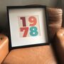 Retro 70s Coloured Year Print In Frame, thumbnail 1 of 3