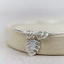 Sterling Silver Monstera Bangle, thumbnail 1 of 3