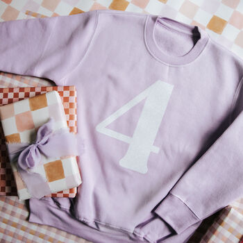 Glitter Number Children's Birthday Jumper, 3 of 9