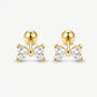 Gold Or Silver Cute Bow Stud Earrings, Women's Jewellery, thumbnail 1 of 5