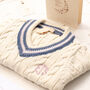 Personalised Baby Boy Cricket Jumper, thumbnail 6 of 12