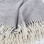 Warm Grey Chinky Wool Blanket, thumbnail 4 of 4