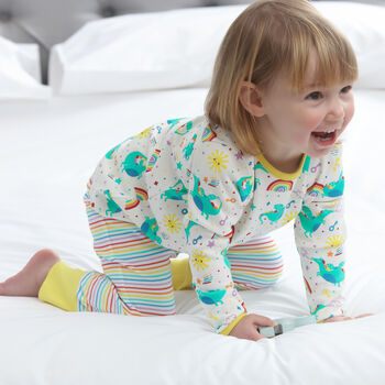 Children's Pyjamas | Rainbow Dragon | Certified Organic, 8 of 12