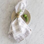 Misty Grey Cotton Hand Block Printed Napkins, thumbnail 6 of 8
