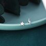 Mismatched Tiny Star And Lightning Bolt Stud Earrings, thumbnail 4 of 9