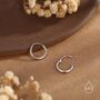 Sterling Silver Geometric Small And Large Circle Hoop Earrings, thumbnail 4 of 12