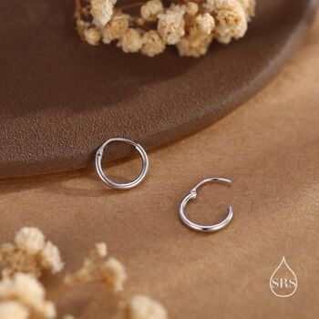 Sterling Silver Geometric Small And Large Circle Hoop Earrings, 4 of 12