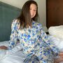 Handmade Silk Pyjamas Long Sleeve Floral, thumbnail 1 of 8