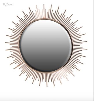 Sunburst Mirror In Aged Metal Or Gold, 5 of 5