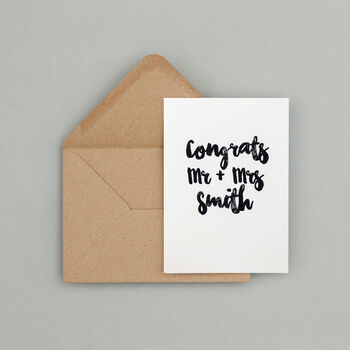 Personalised Mr And Mrs Card By Studio Thirty Two