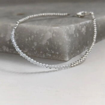 Rainbow Moonstone And Sterling Silver Bracelet, 4 of 12