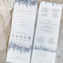 Whimsical Winter Concertina Wedding Invitations With Integrated RSVP, thumbnail 3 of 5