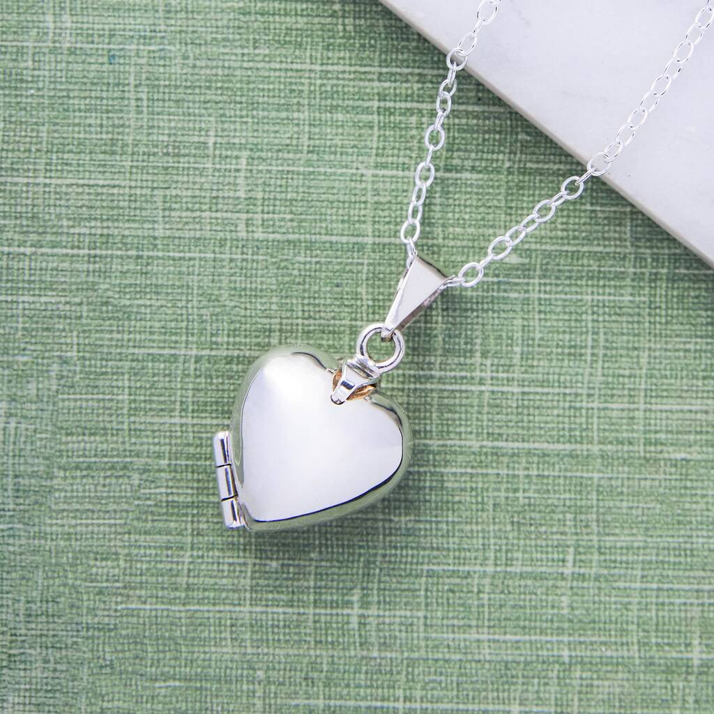 chunky silver locket necklace