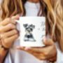 Personalised Miniature Schnauzer Dog Hearts Pet Gift Mug, thumbnail 1 of 2