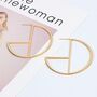 Large Art Deco Inspired Silver Plated Hoop Earrings, thumbnail 4 of 6