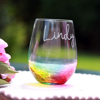 Personalised Rainbow Coloured Cocktail Tumbler, 2 of 5