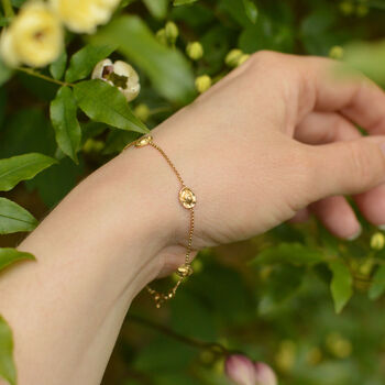 Sterling Silver/ Gold Plated Cottage Garden Bracelet, 5 of 6