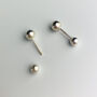 Sterling Silver Simple Ball Screw Back Stud Earrings, thumbnail 2 of 7