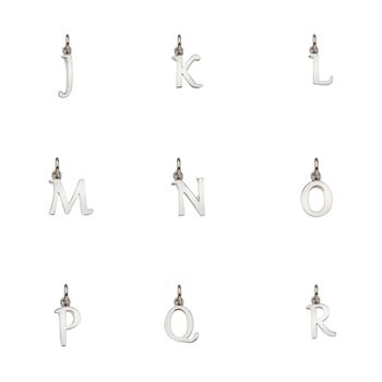 Audley Sterling Silver Alphabet Pendant, 3 of 7