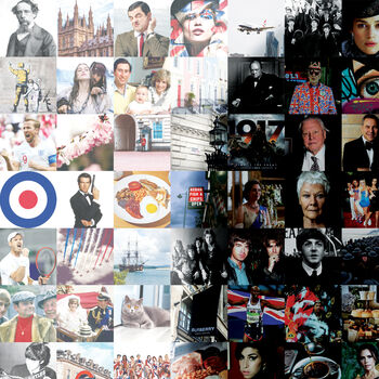Charlie Chaplin Mosaic Portrait Made Up Of Traditional British Icons, 3 of 4