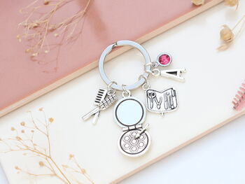 Beautician Personalised Keyring Make Up Artist Gift, 6 of 10