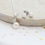 White Pearl Pendant With 6mm Stud Set, thumbnail 11 of 11
