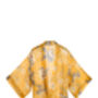 Mustard Dynastic Bird Print Light Weight Kimono, thumbnail 7 of 7