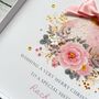 Handmade Pink Bauble Christmas Card, thumbnail 4 of 7
