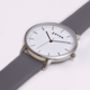 New Collection Silver Vegan Leather Watch, thumbnail 9 of 12