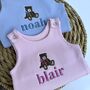 Teddy Personalised Baby Dungarees Romper | Baby Gift, thumbnail 1 of 10