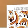 Foxes Watercolour Greeting Card, thumbnail 2 of 7