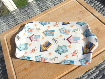 Handmade Sandwich Plate In Beach Huts Design, 8 of 10