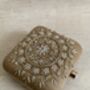 Gold Raw Silk Mandala Design Square Clutch Bag, thumbnail 6 of 10
