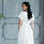 Maxi Linen Wedding Dress, thumbnail 2 of 12