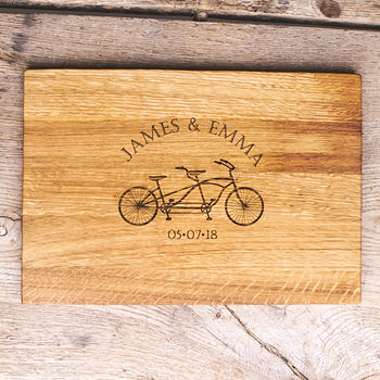 Cyclists Oak Chopping Serving Board, 2 of 3