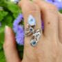 Moonstone And Blue Topaz Wrap Around Ring, thumbnail 8 of 8