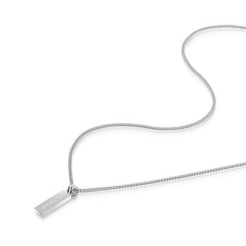 Tag Personalised Men's Necklace Stainless Steel, 5 of 6