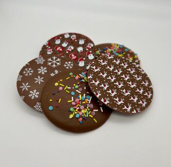 Giant Decorated Christmas Chocolate Buttons, 4 of 5