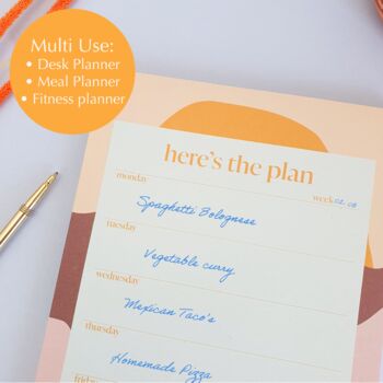 A5 Weekly Planner Notepad | Sunrise Here’s The Plan, 3 of 6