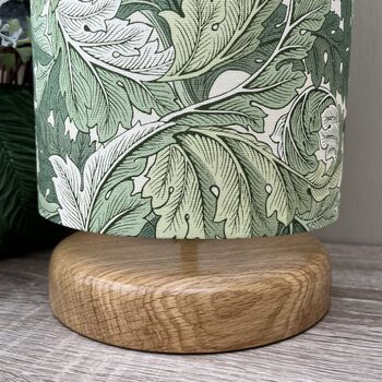 Apple Green William Morris Acanthus Cylinder Lampshades, 2 of 8