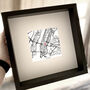 Personalised Love Heart Engagement Map Print, thumbnail 1 of 2